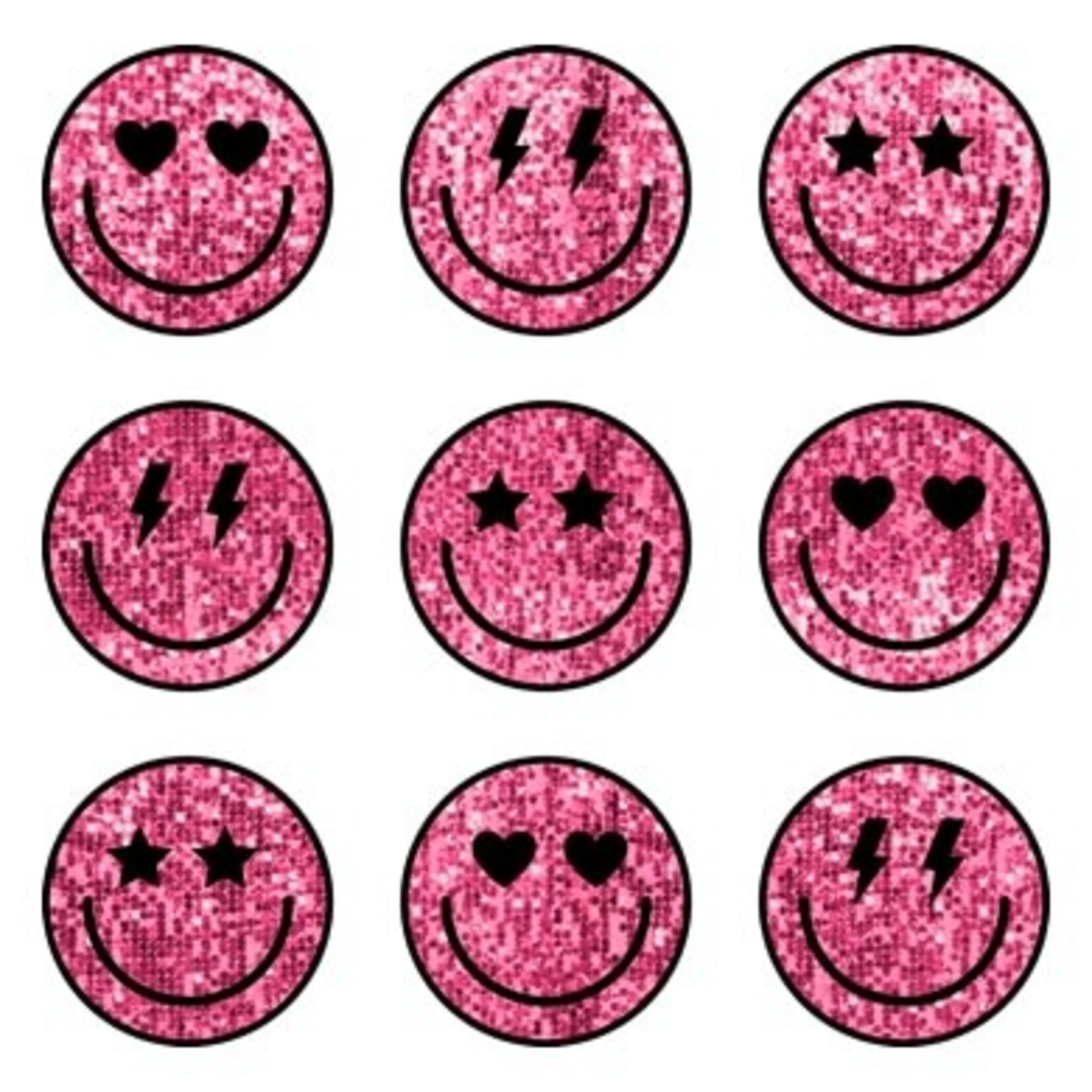 TVD Sequin Smiley Faces Transfer