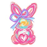 Brush Stroke Bunny Girl Transfer