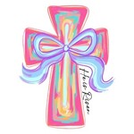 Brush Stroke Cross, He is Risen Transfer