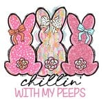 Chillin with my Peeps Bunny Trio Transfer