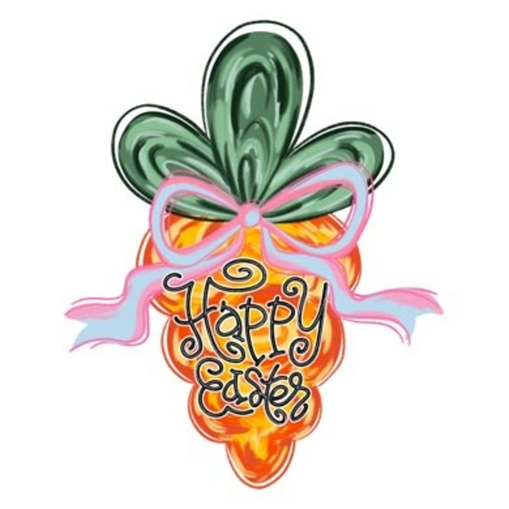 Happy Easter Carrot Transfer