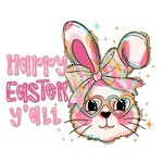 Happy Easter Y'all Bunny Transfer