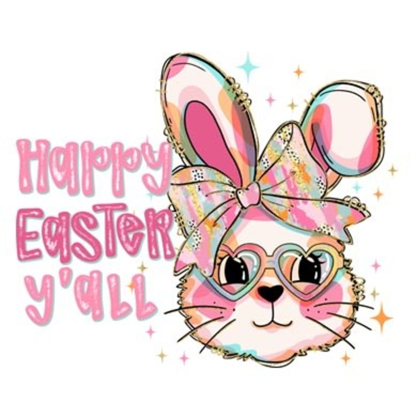 Happy Easter Y'all Bunny Transfer