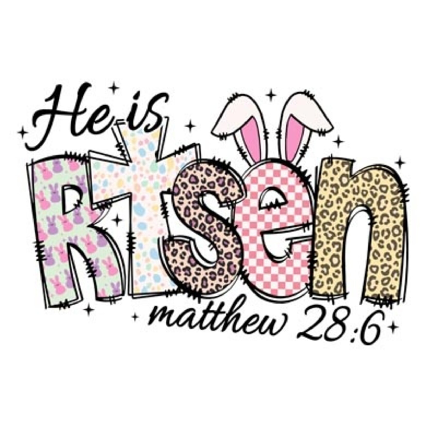 He is Risen Easter Pattern Transfer