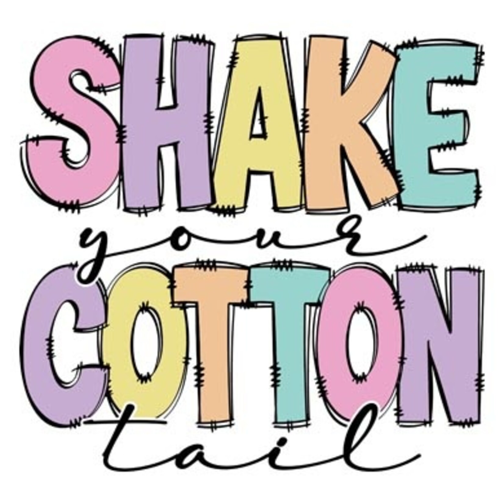 Shake Your Cotton Tail Easter Transfer
