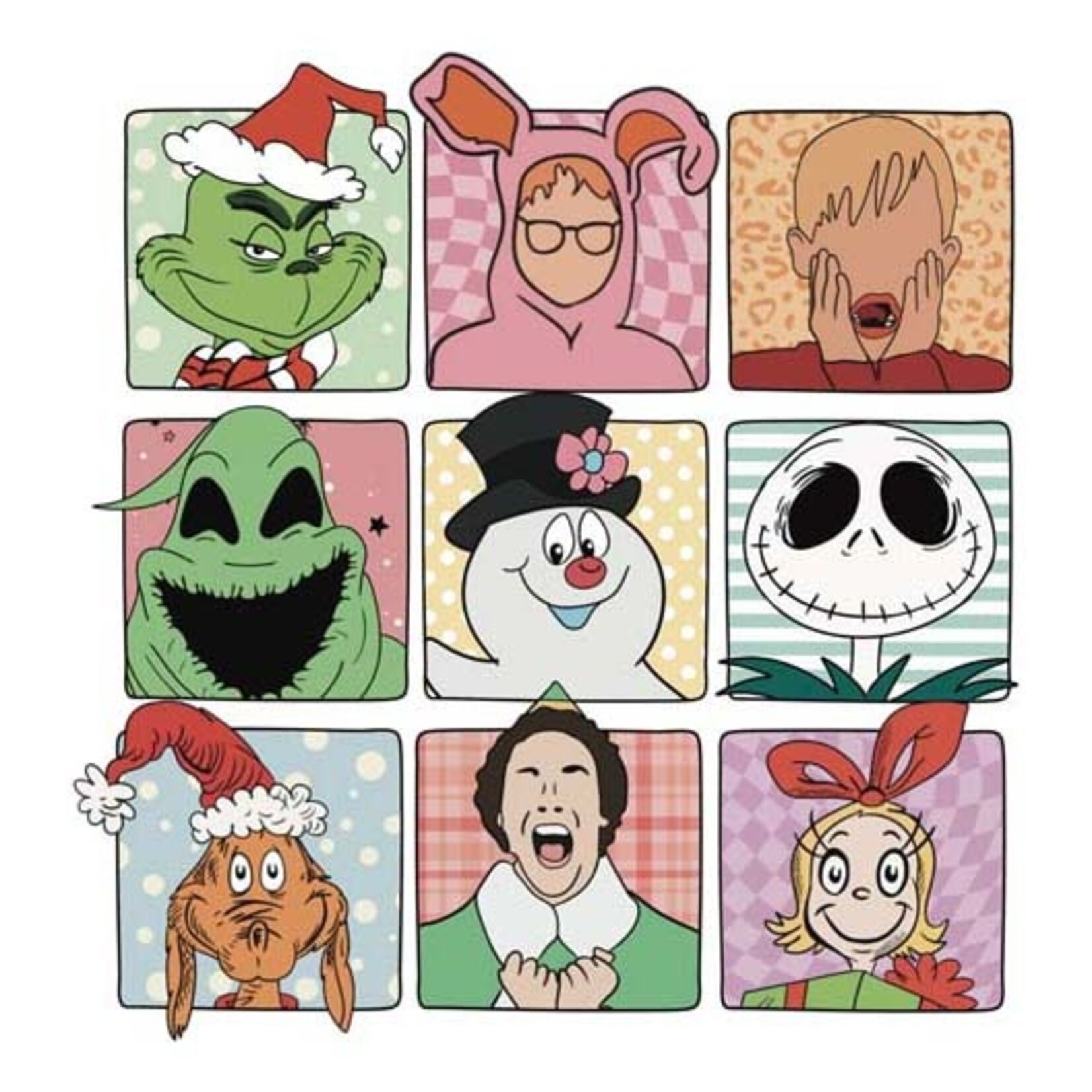 3 x 3 Christmas Movie Tiles Transfer