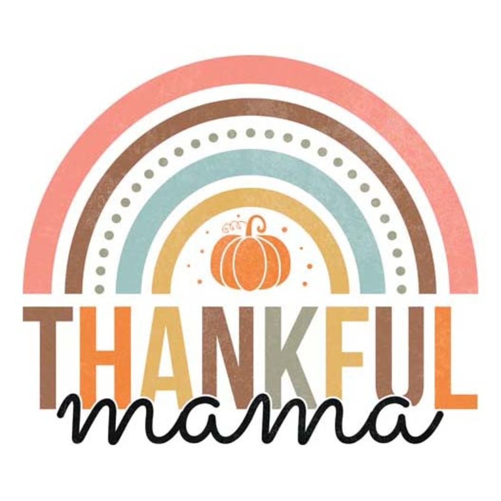 TVD Boho with Fall Rainbow Thankful Mama Transfer