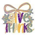 Brush Stroke Give Thanks Transfer