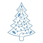 Blue Christmas Tree Transfer