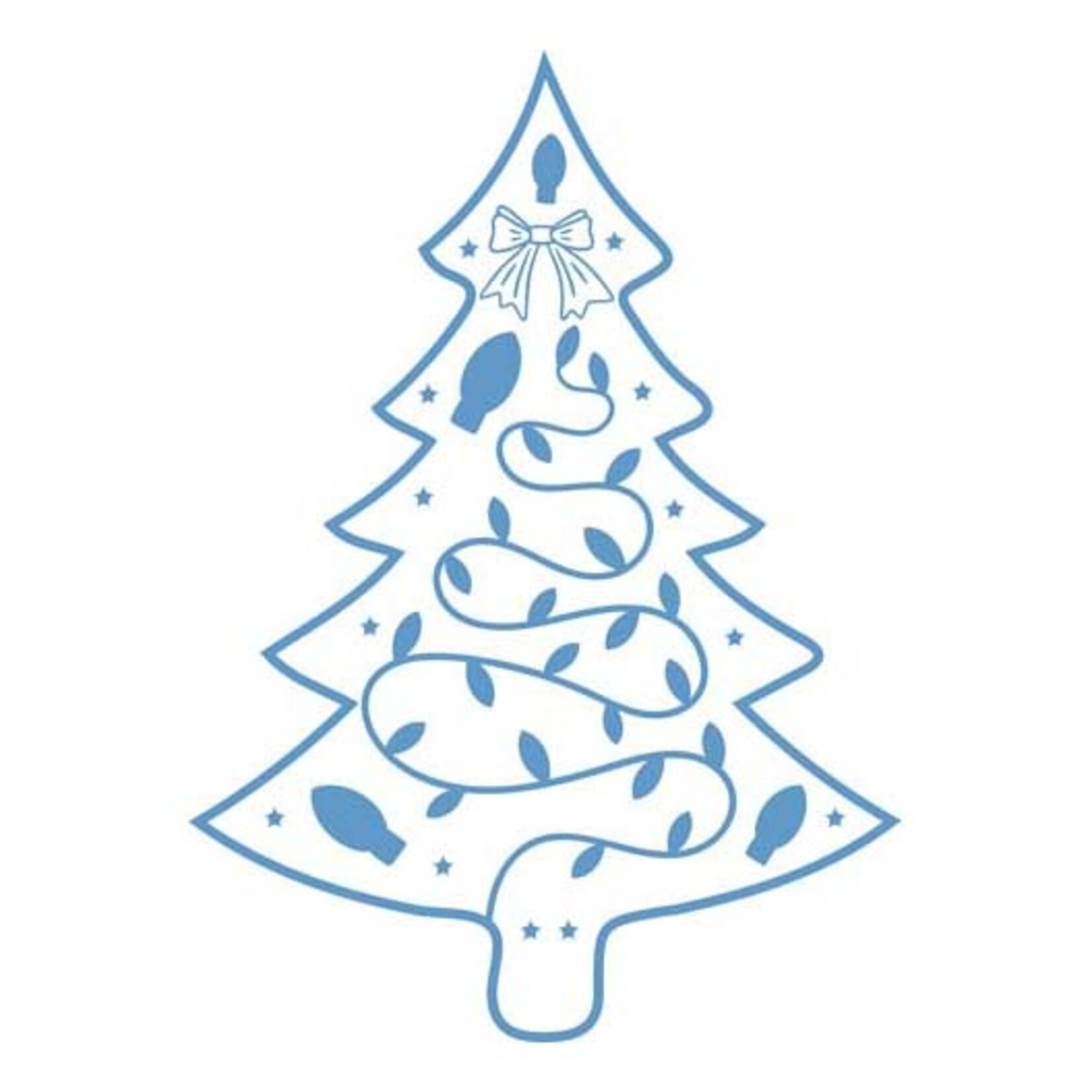 Blue Christmas Tree Transfer
