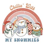 TVD Chillin' with my Snomies - Snowman Trio with Rainbow Transfer