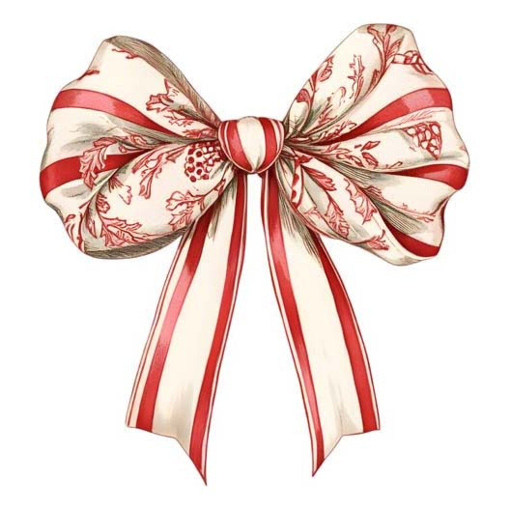 Chinoiserie Bow Red and White Transfer