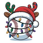 Christmas Baseball Transfer