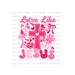 Love Like Jesus Transfer Pinks and Reds