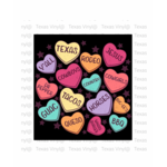 Texas Themed Candy Hearts Transfer