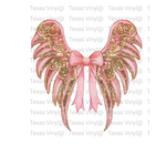 Pink Glitter Wings Transfer