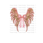 Pink Glitter Wings Transfer