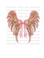 Pink Glitter Wings Transfer