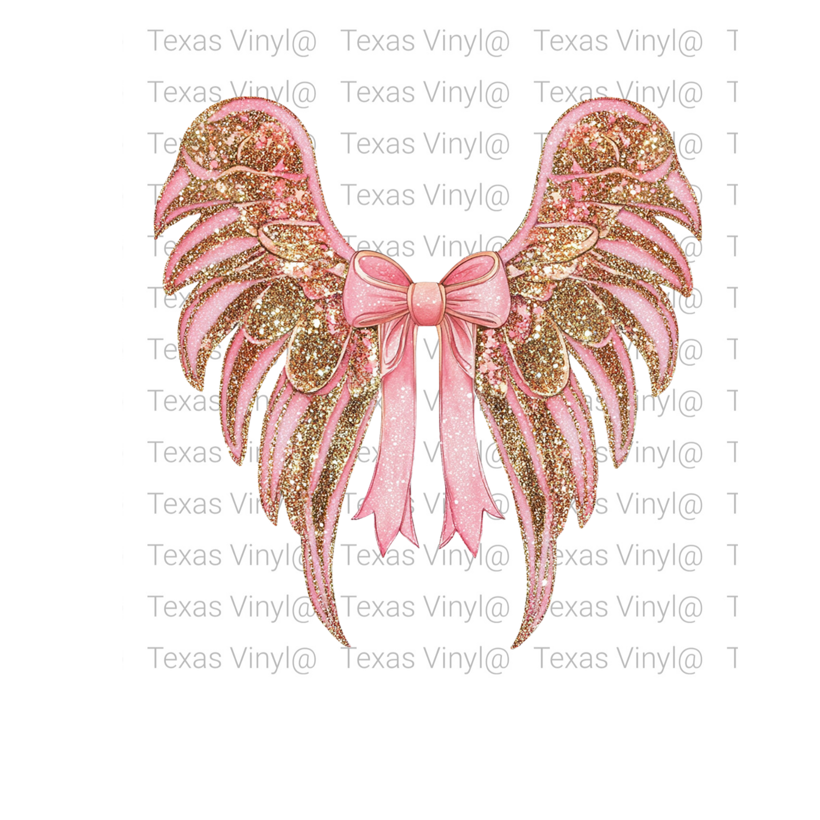 Pink Glitter Wings Transfer