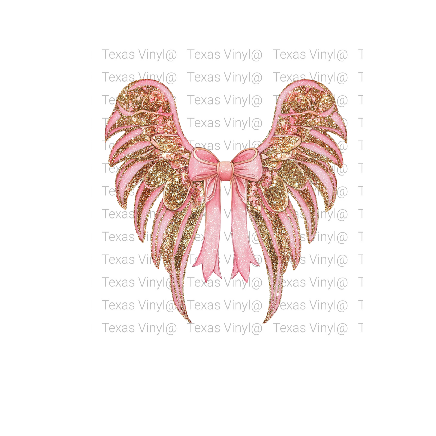 Pink Glitter Wings Transfer