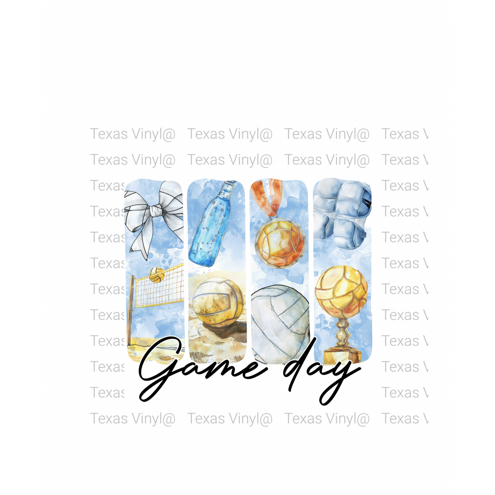 4 Panel Volleyball Game Day Transfer