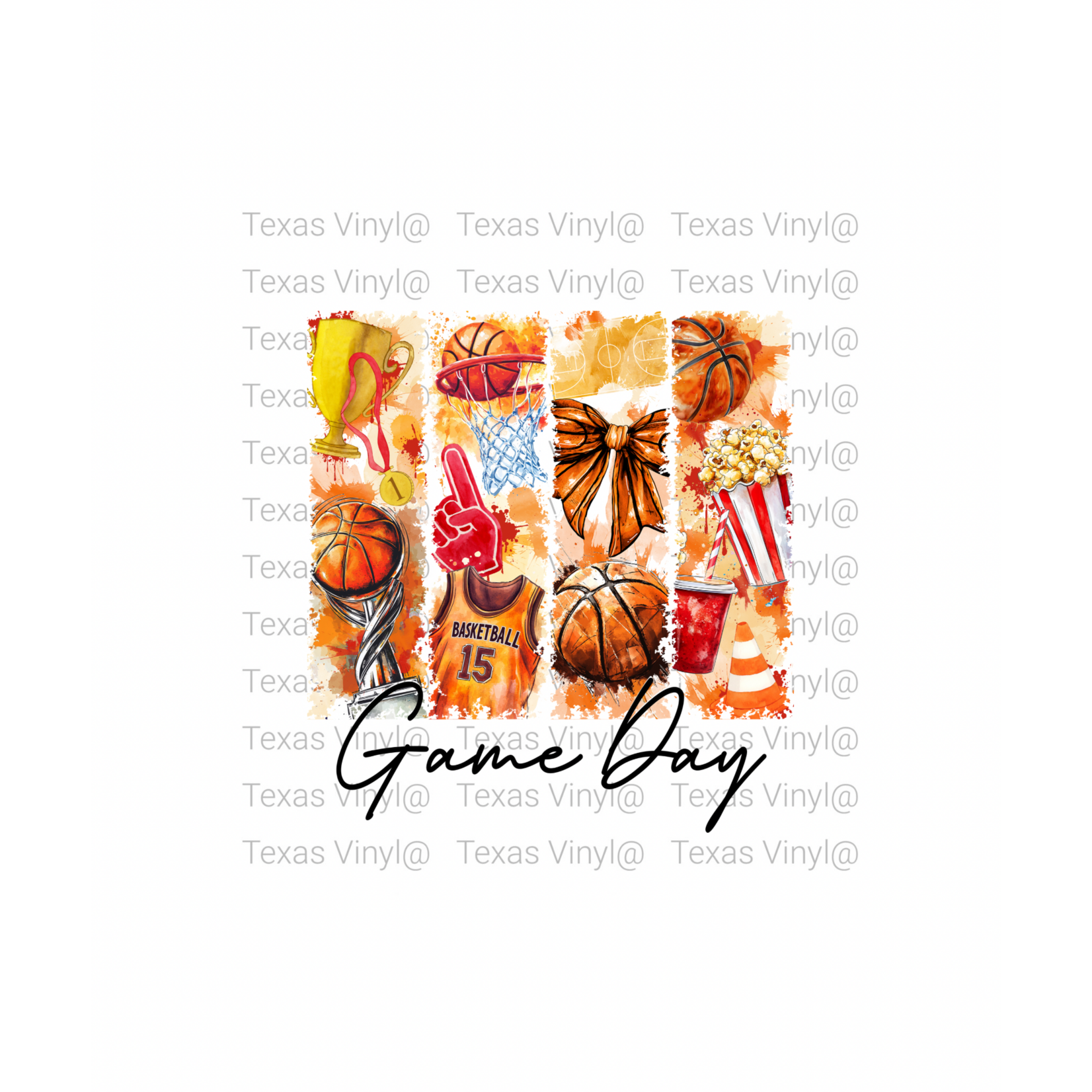 4 Panel Basketball Game Day Transfer