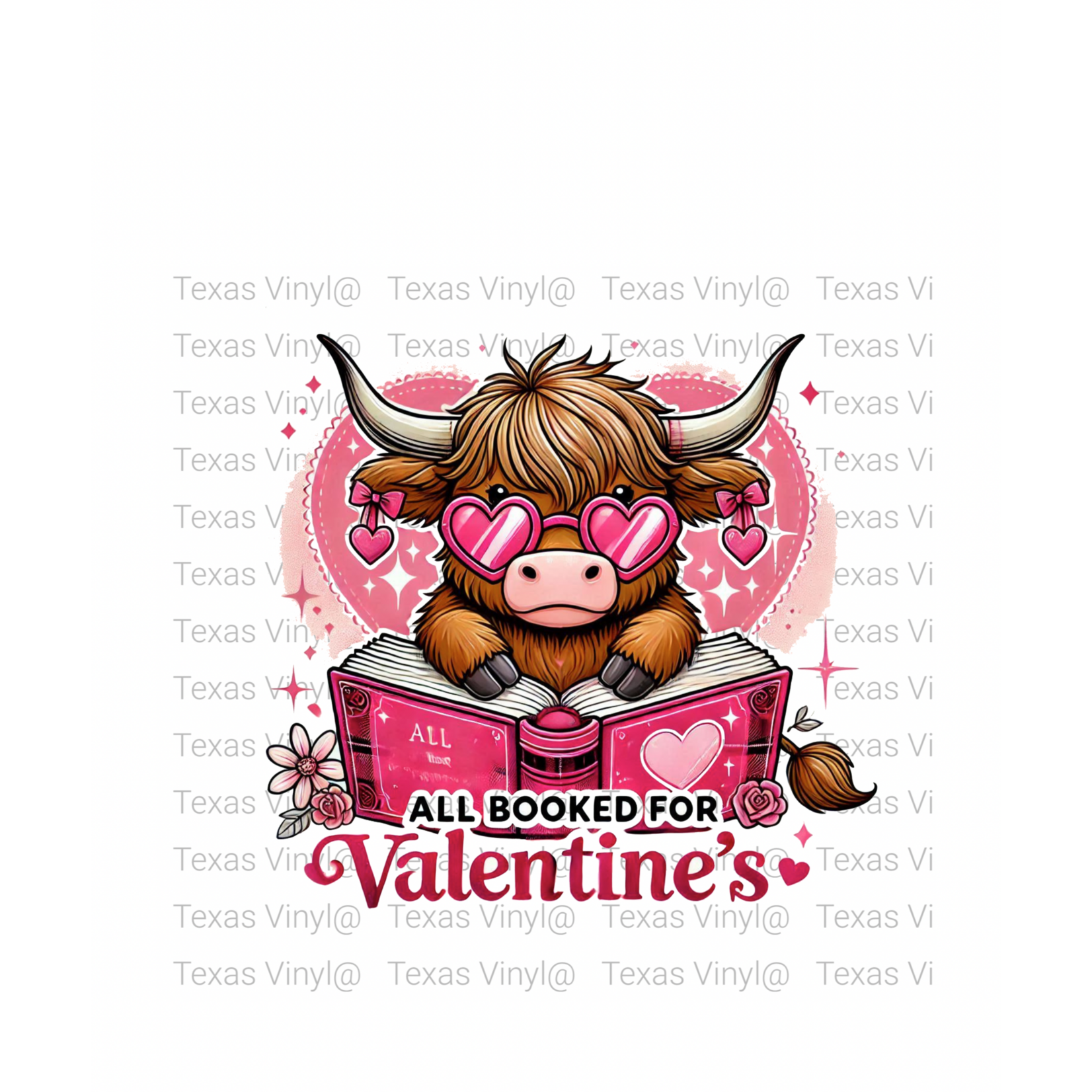 All Booked for Valentines Highland Cow Transfer