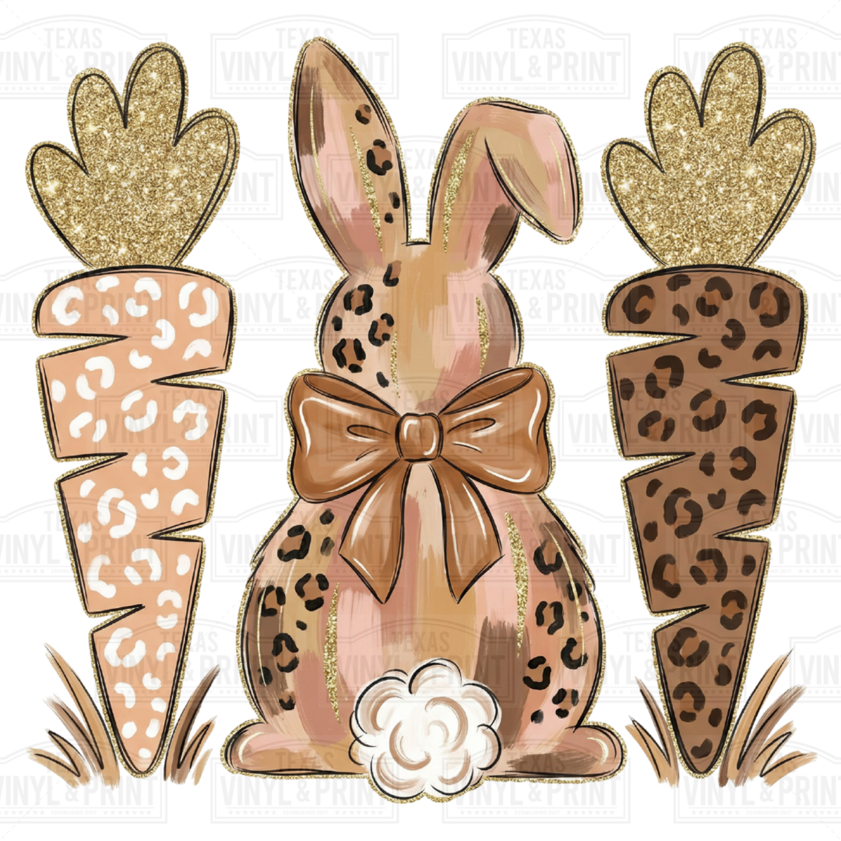 Sparkle Bunny and Carrot Transfer