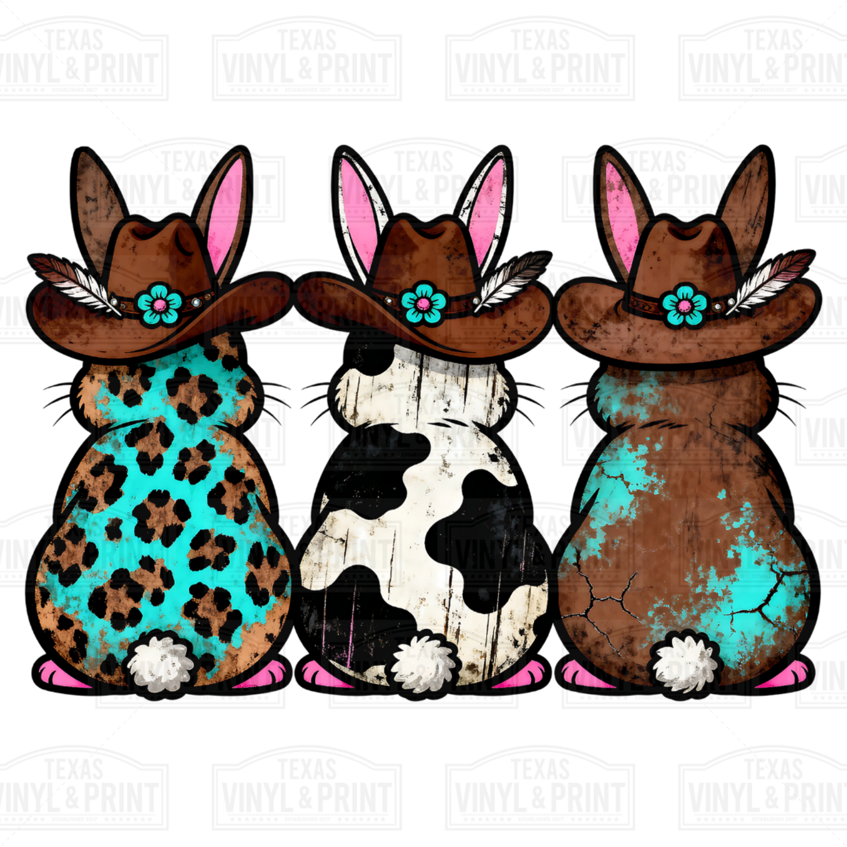 Western Easter Bunny Trio