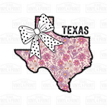Pink Floral Texas Transfer