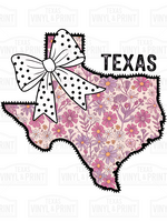 Pink Floral Texas Transfer