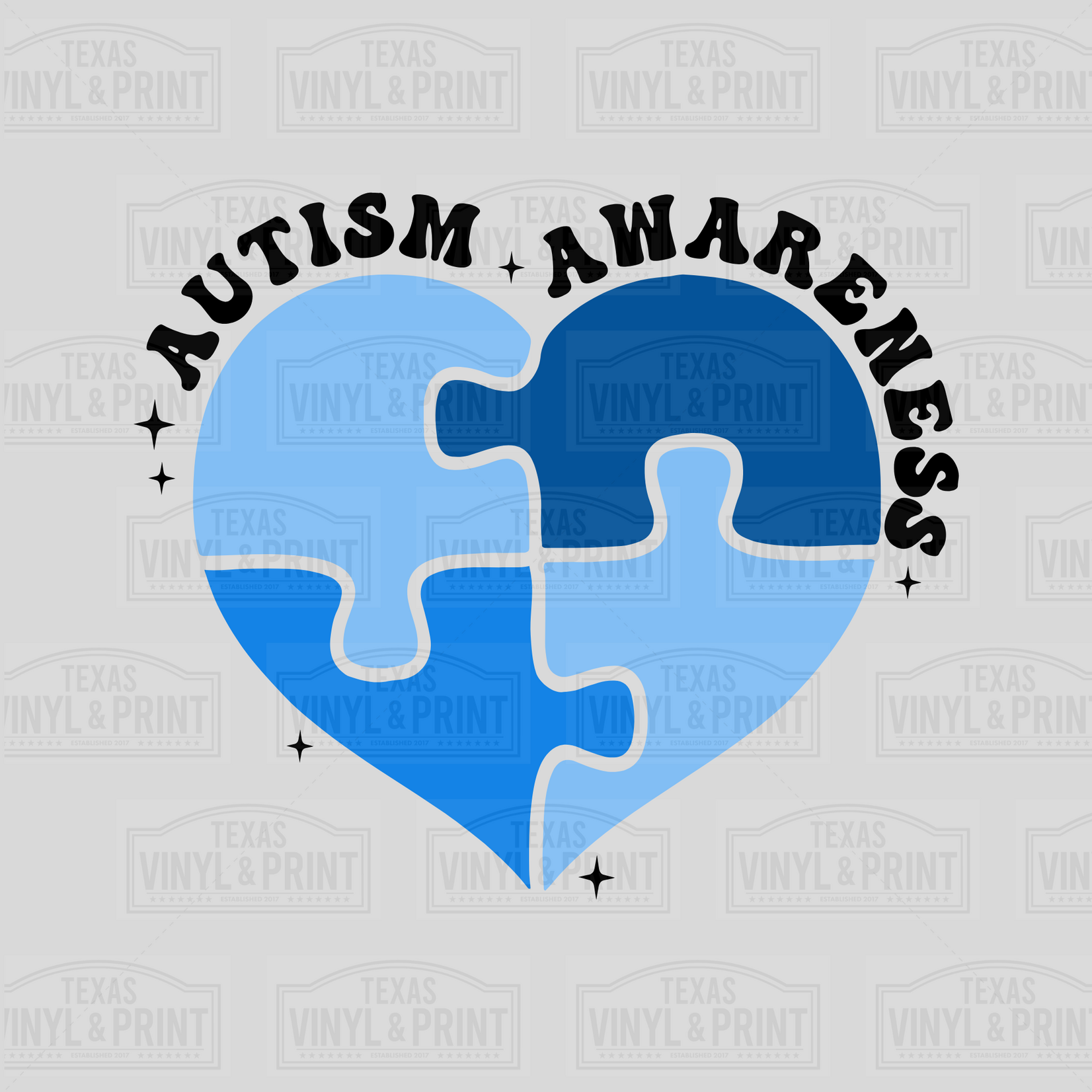 Autism Awareness Heart Transfer