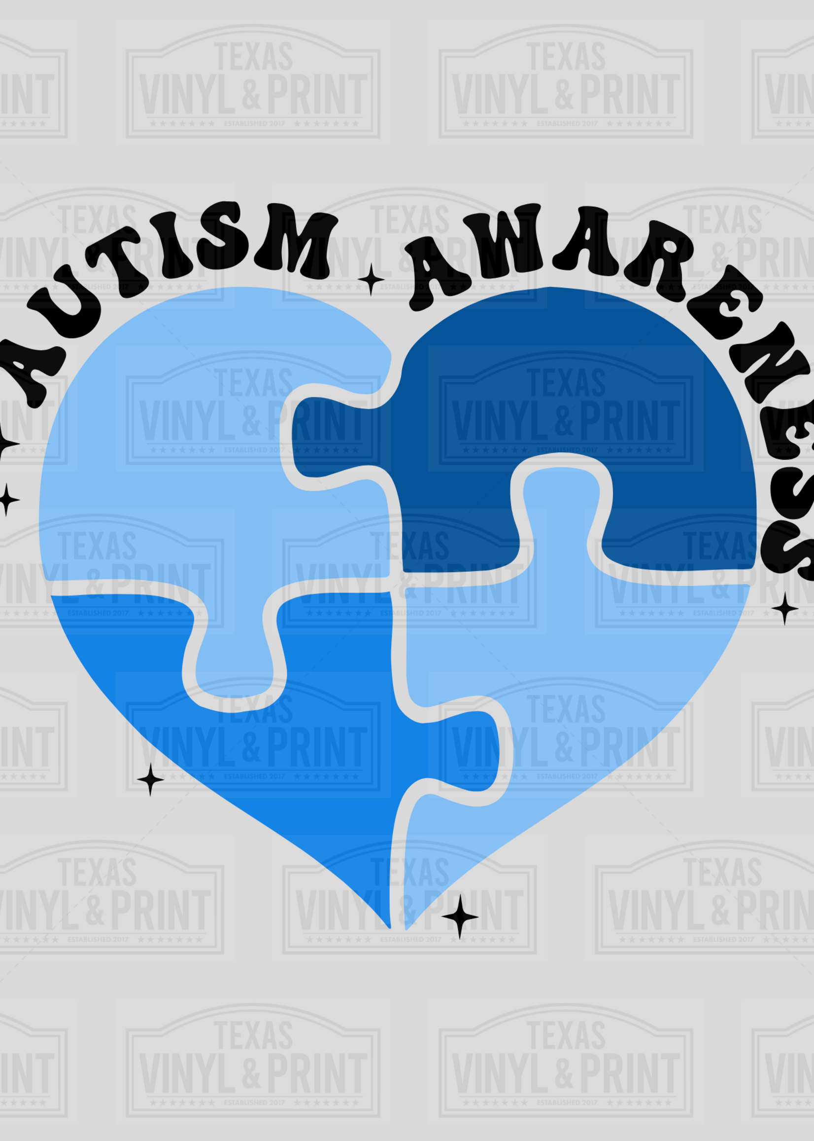 Autism Awareness Heart Transfer