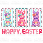 3 Panel Brush Stroke Happy Easter Transfer