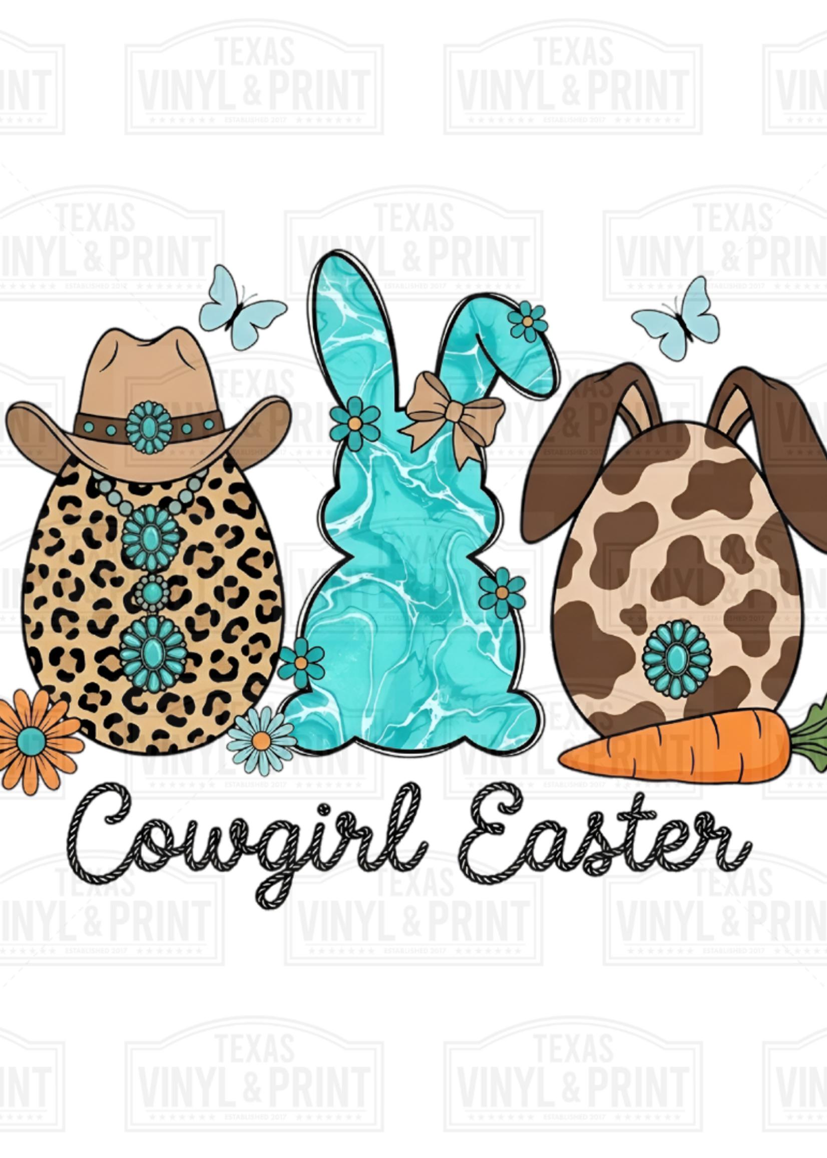 Cowgirl Easter Transfer