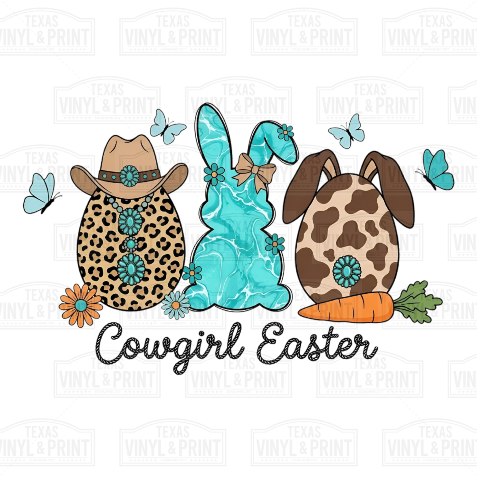 CowGirl Easter Transfer