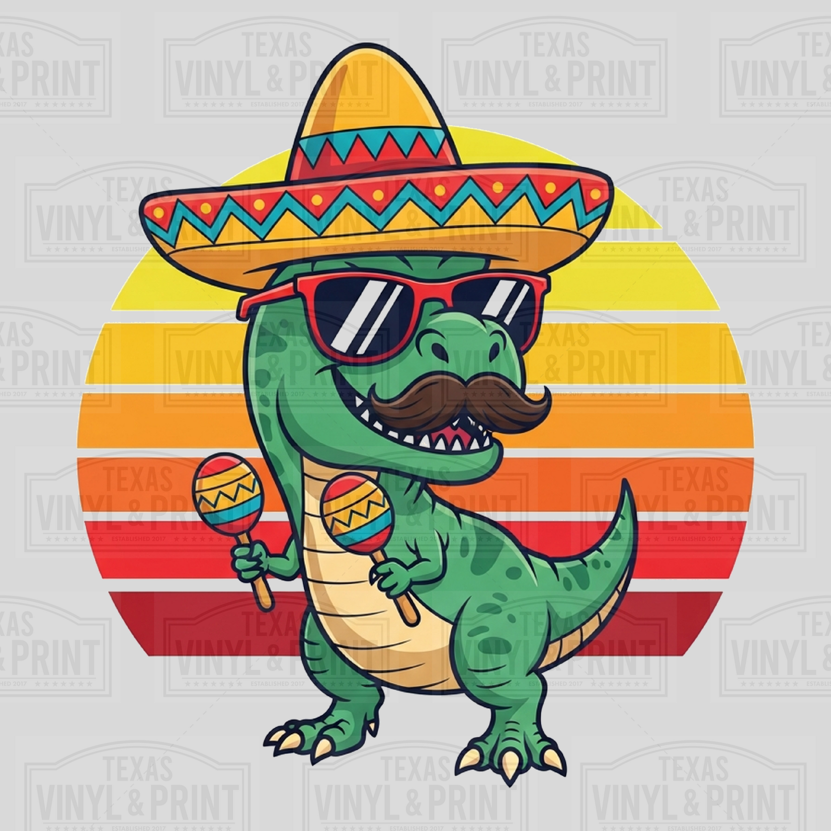 Cinco De Mayo Dinosaur Transfer