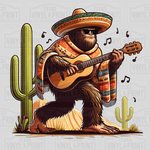 Bigfoot Wearing a Sombrero Transfer