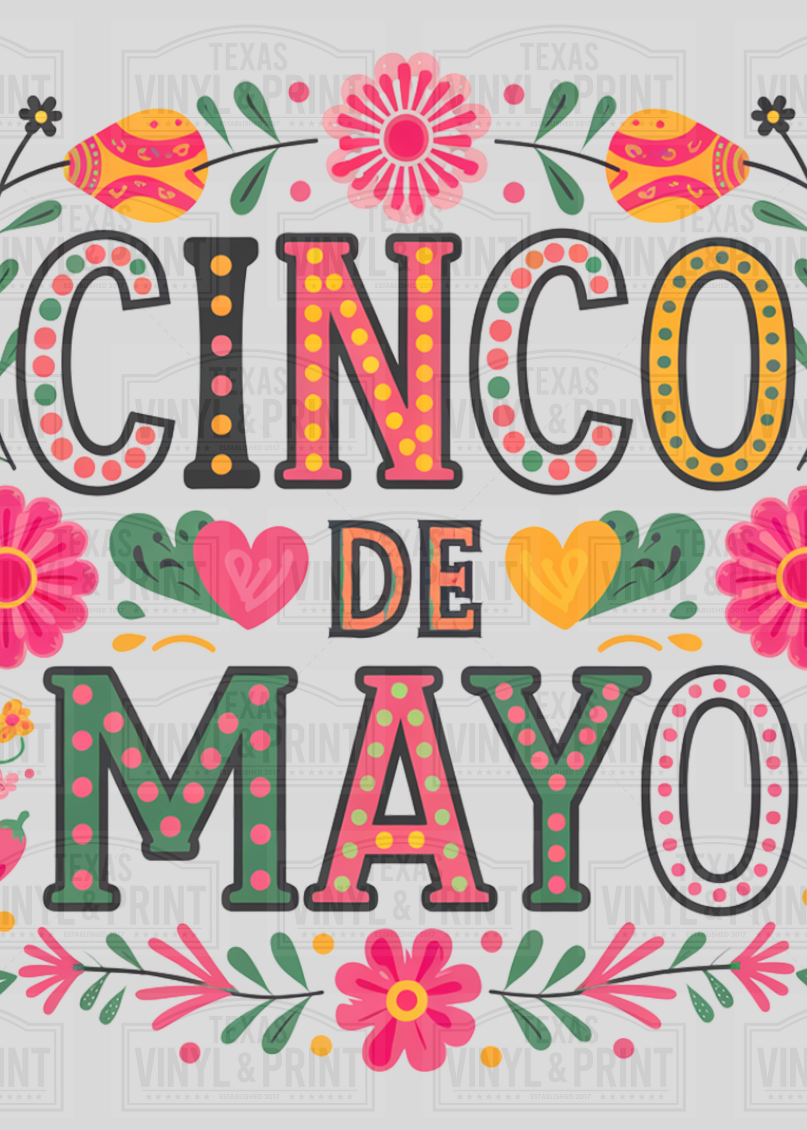 Pink Cinco De Mayo Transfer