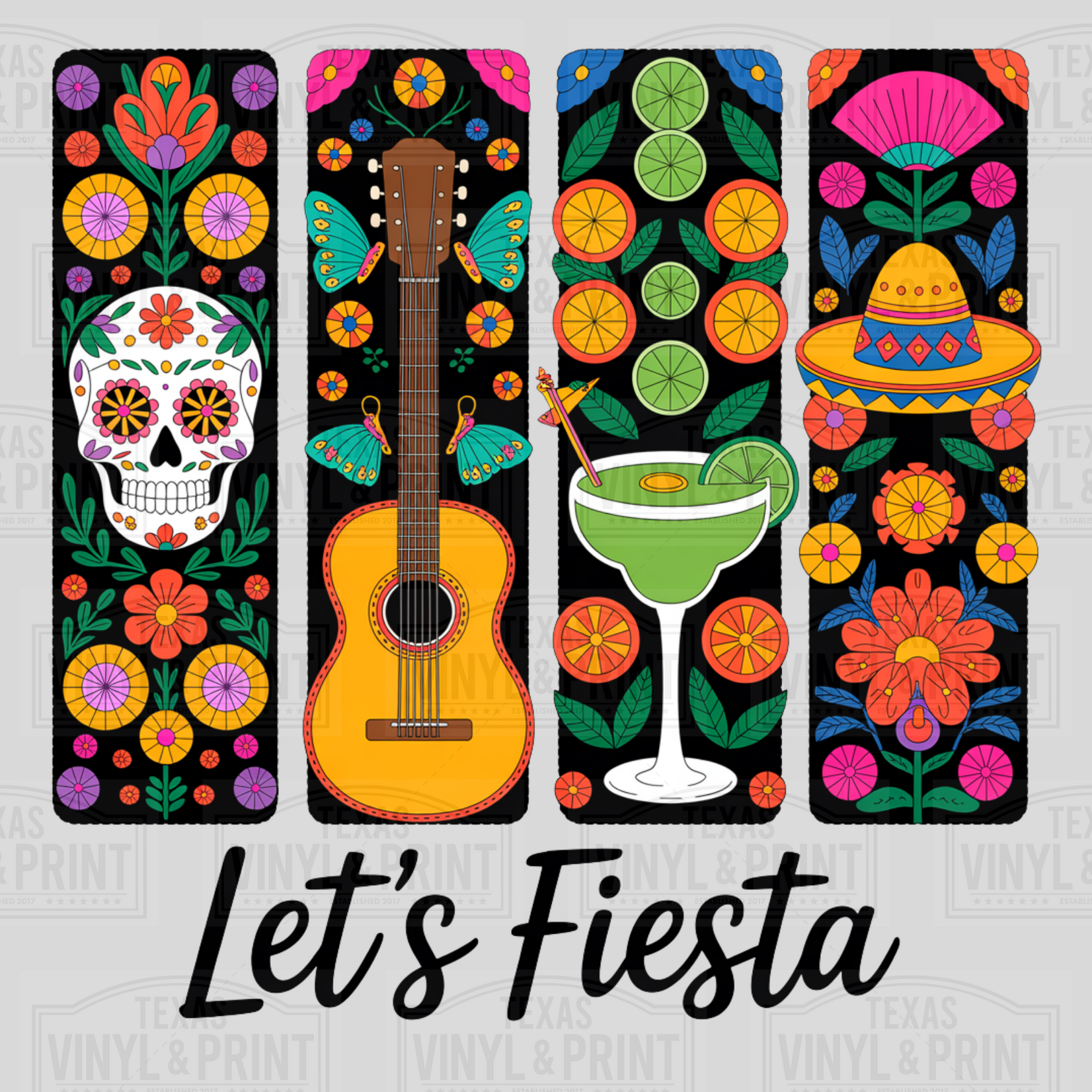 4 Panel Let's Fiesta Transfer