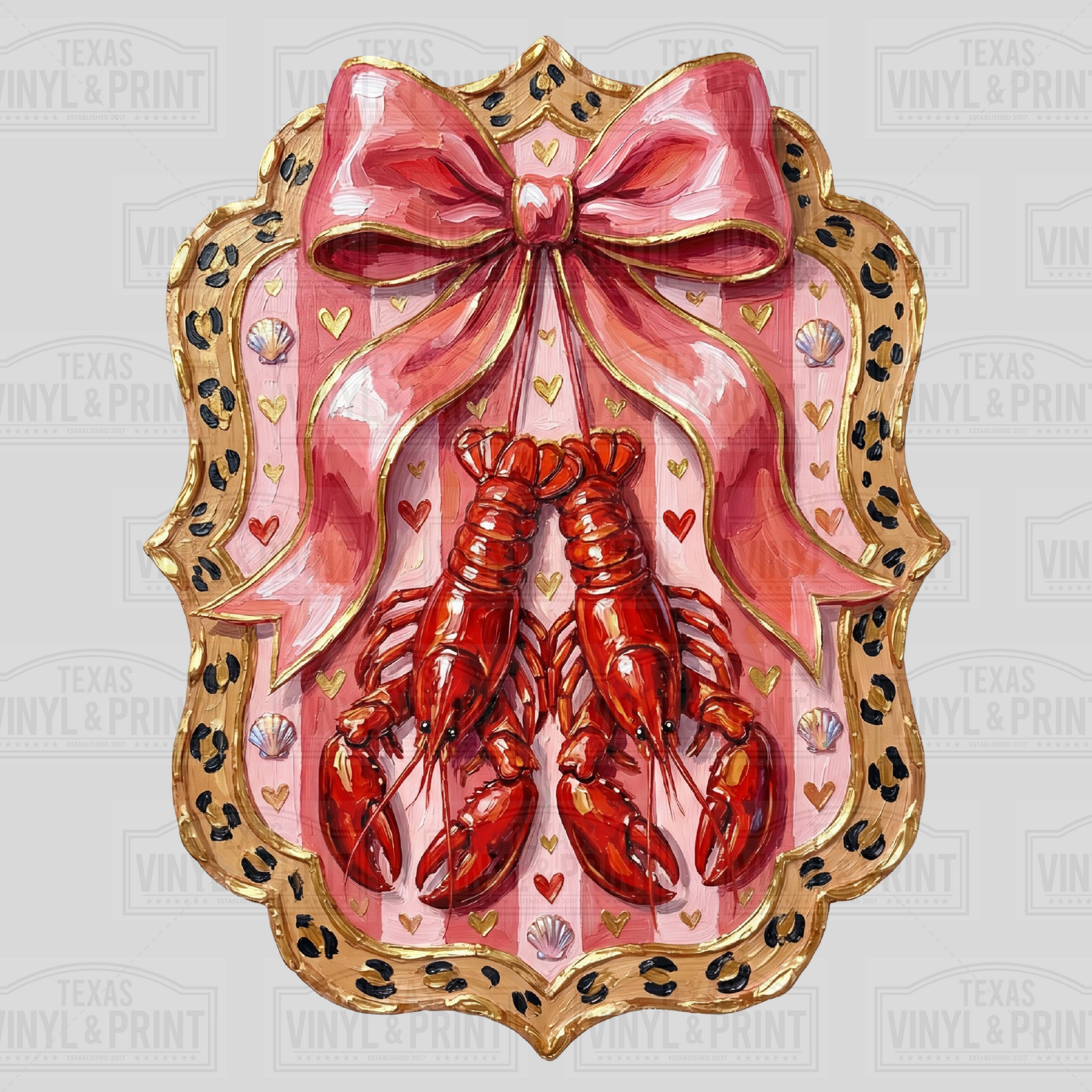 Crawfish Painting Plaque Transfer