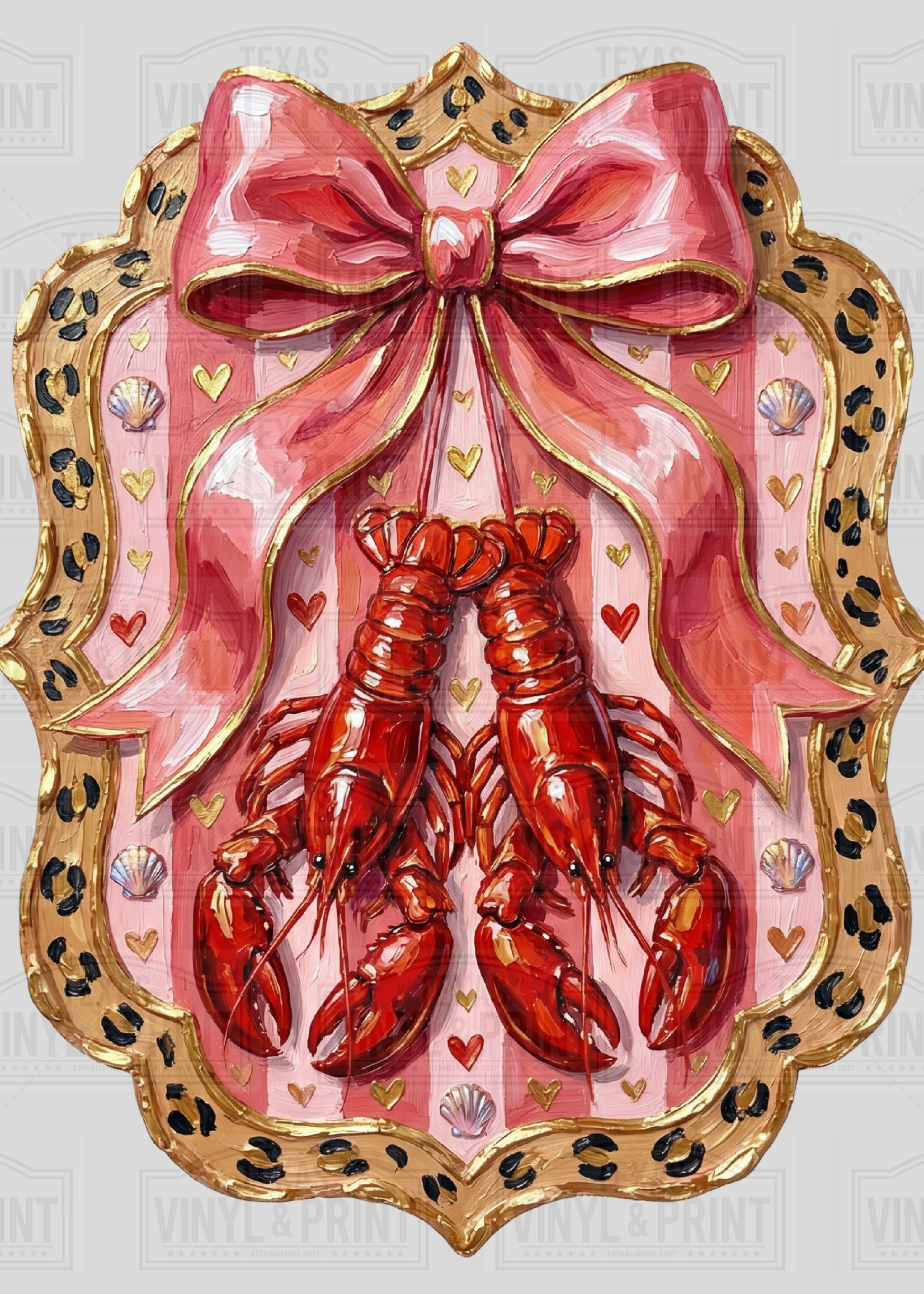 Crawfish Painting Plaque Transfer