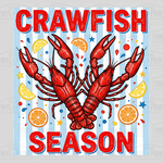 Crawfish Season Stripes Transfer