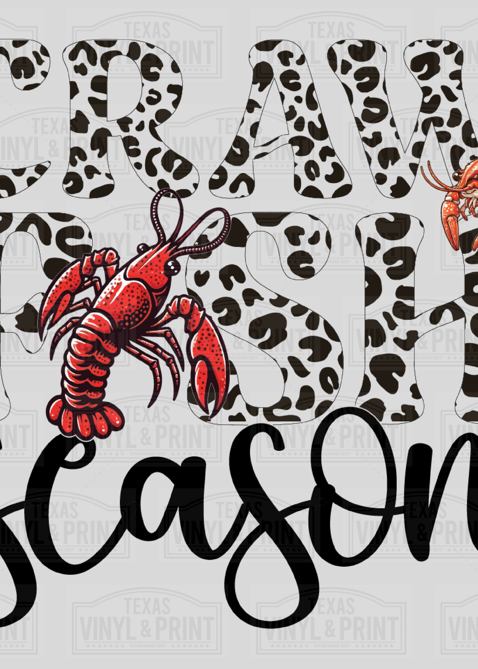 Crawfish Season Leopard Transfer
