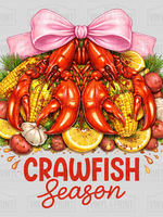 Crawfish Season Platter in Pink Transfer