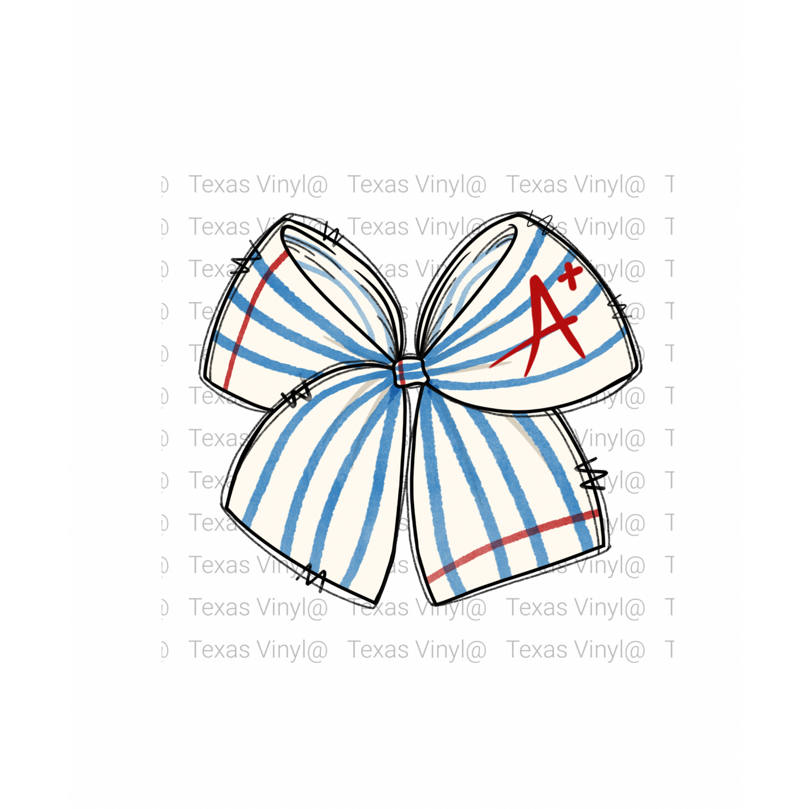 Pencil & Paper Bow - Direct to Film Print