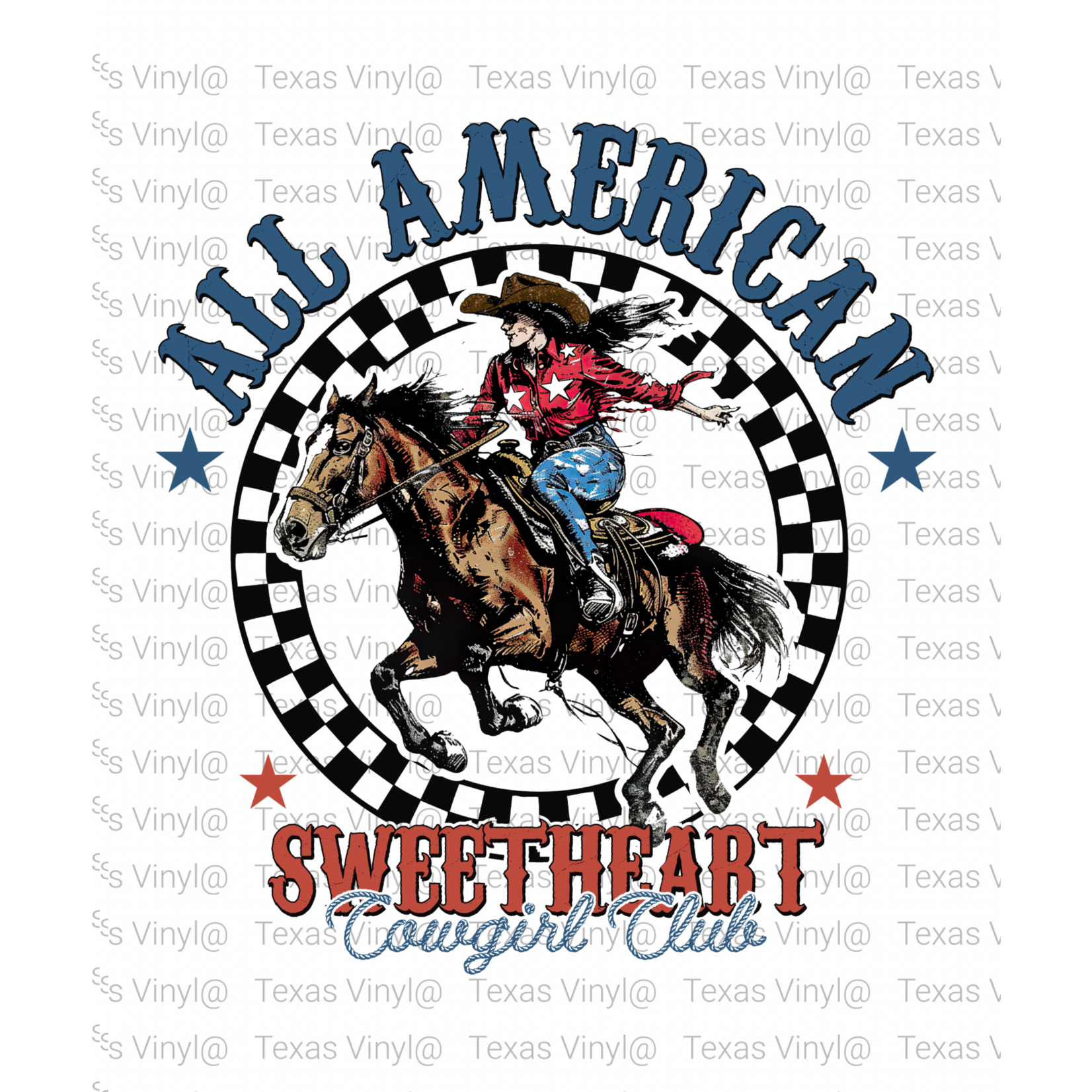 American Y’all W/ Cowgirl Boots Transfer