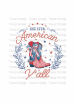 American Y’all W/ Cowgirl Boots Transfer