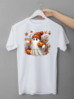 Ghost With Pumpkin in Hand Transfer Direct To Film