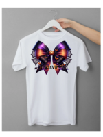 Halloween Purple and Black Bow - Direct To Film